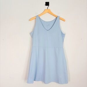 Gap GapFit Women's Light Blue V-Neck Dress‎ with Built-In Shorts Large